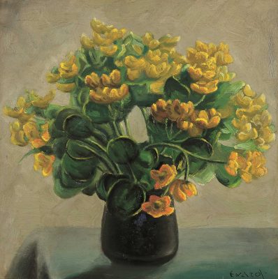 Evard_André_Gelbe_Feldblumen_Öl_auf_Karton-_34x33,5cm_1917_JM1580
