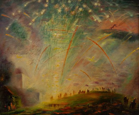 JM1445_André Evard_Feuerwerk mit Evard_1919_38x45cm_FRANK RAPP 3
