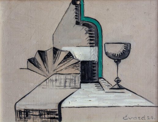 JM1496_André Evard_有玻璃杯和瓶子的静物_1924_47x39cm