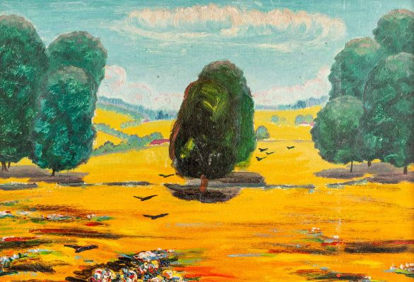 JM1881_André Evard_Baum auf gelber Wiese_1917_22x31,2cm_FRANK RAPP 3