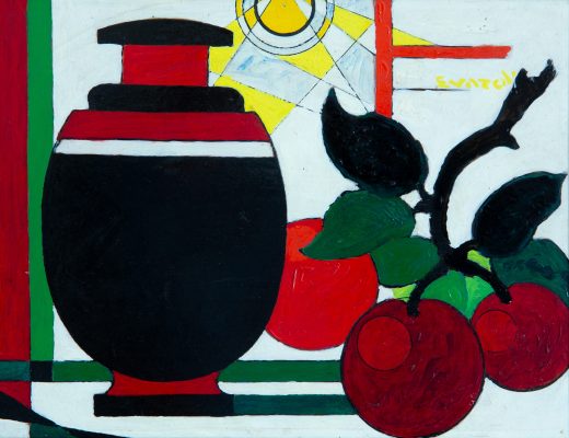 JM1884_André Evard_Vase, Äpfel, Sonne_o.D._57x50cm_RAPP2