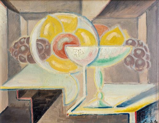 JM1898_André Evard_有葡萄的静物_1924_46.5x38.5cm