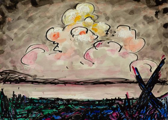 JM2149_André Evard_Cumulus cloud over lake_1969_32,5x27cm