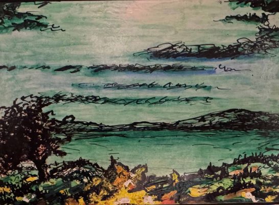 JM2160_André_Evard_Landscape with Hills and Clouds_1969_10,6x14,8cm