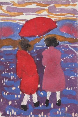 Mädchen mit Schirm