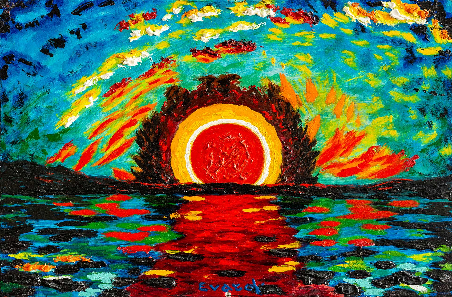 JMG2016_André-Evard_Sonnenglühen-rot-blau_o.D._26,5x40,5cm_FRANK-RAPP-2