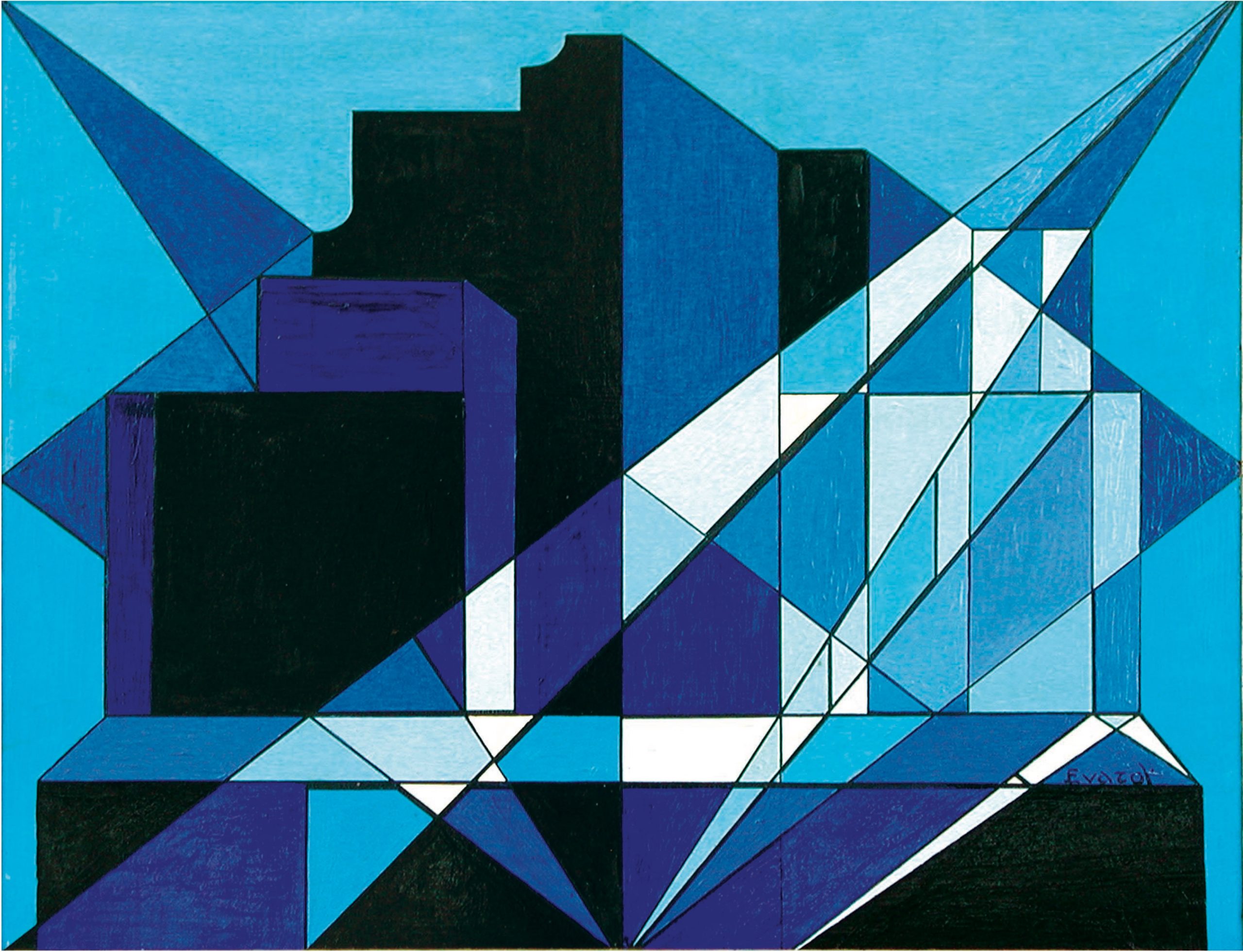 Komposition in blau