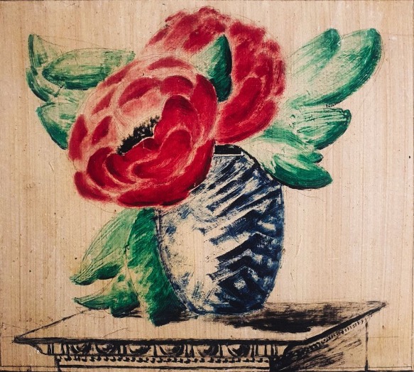Rote Rosen in Vase