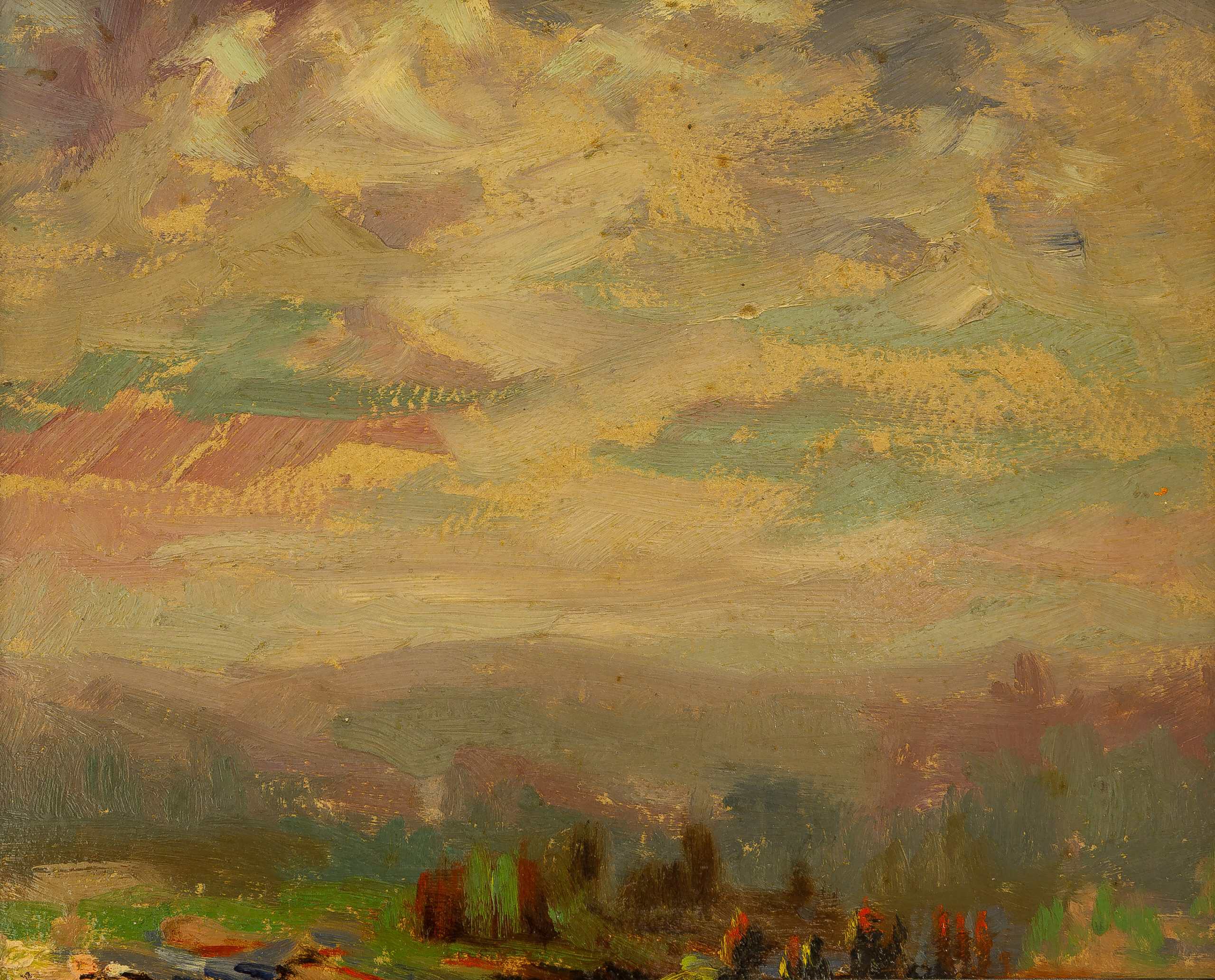 JM1480_André Evard_Landschaft mit bunten Wolken 1_1921_22x27cm_FRANK RAPP 3