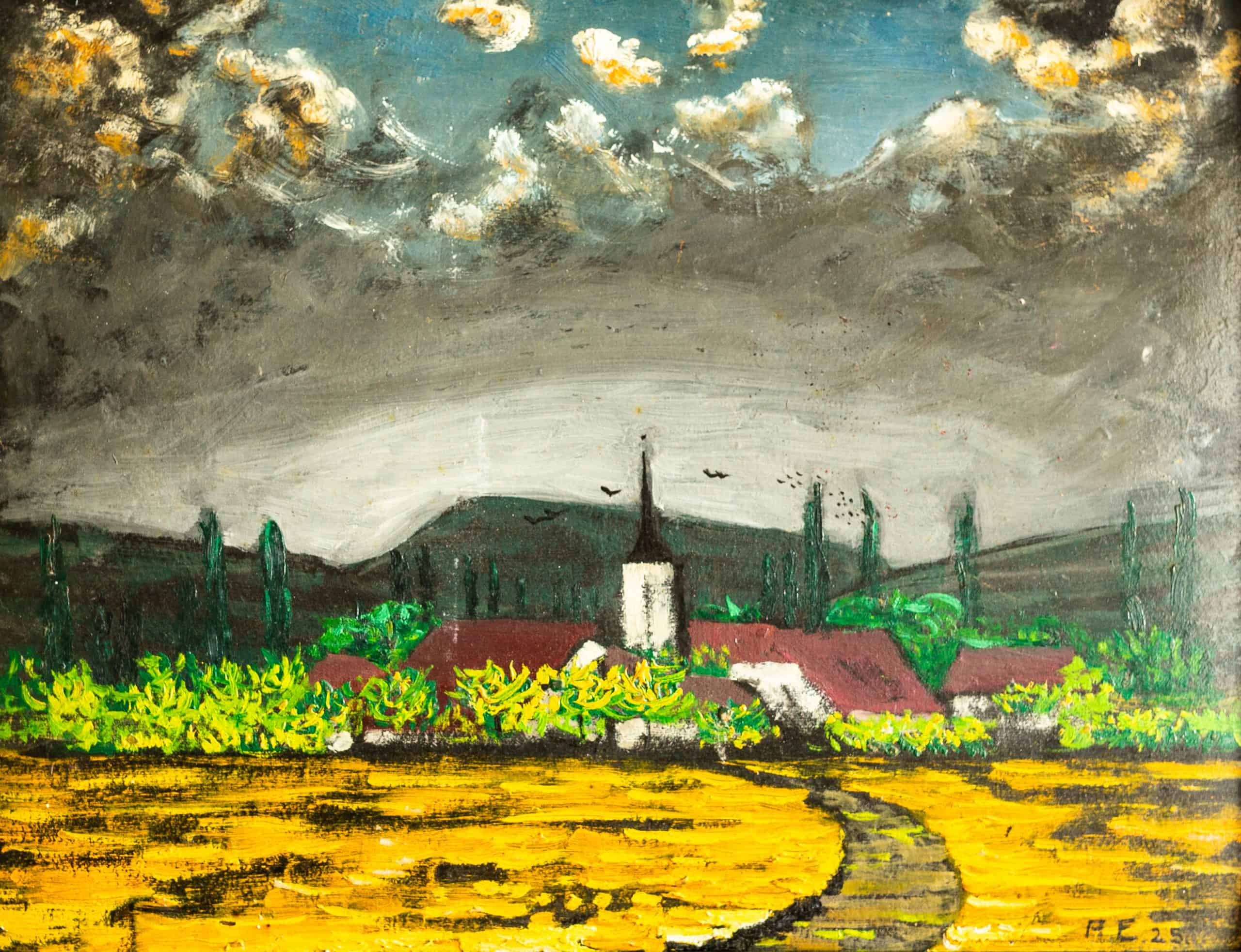 JM1876_André Evard_Church against a dark background_1925_56x48,5