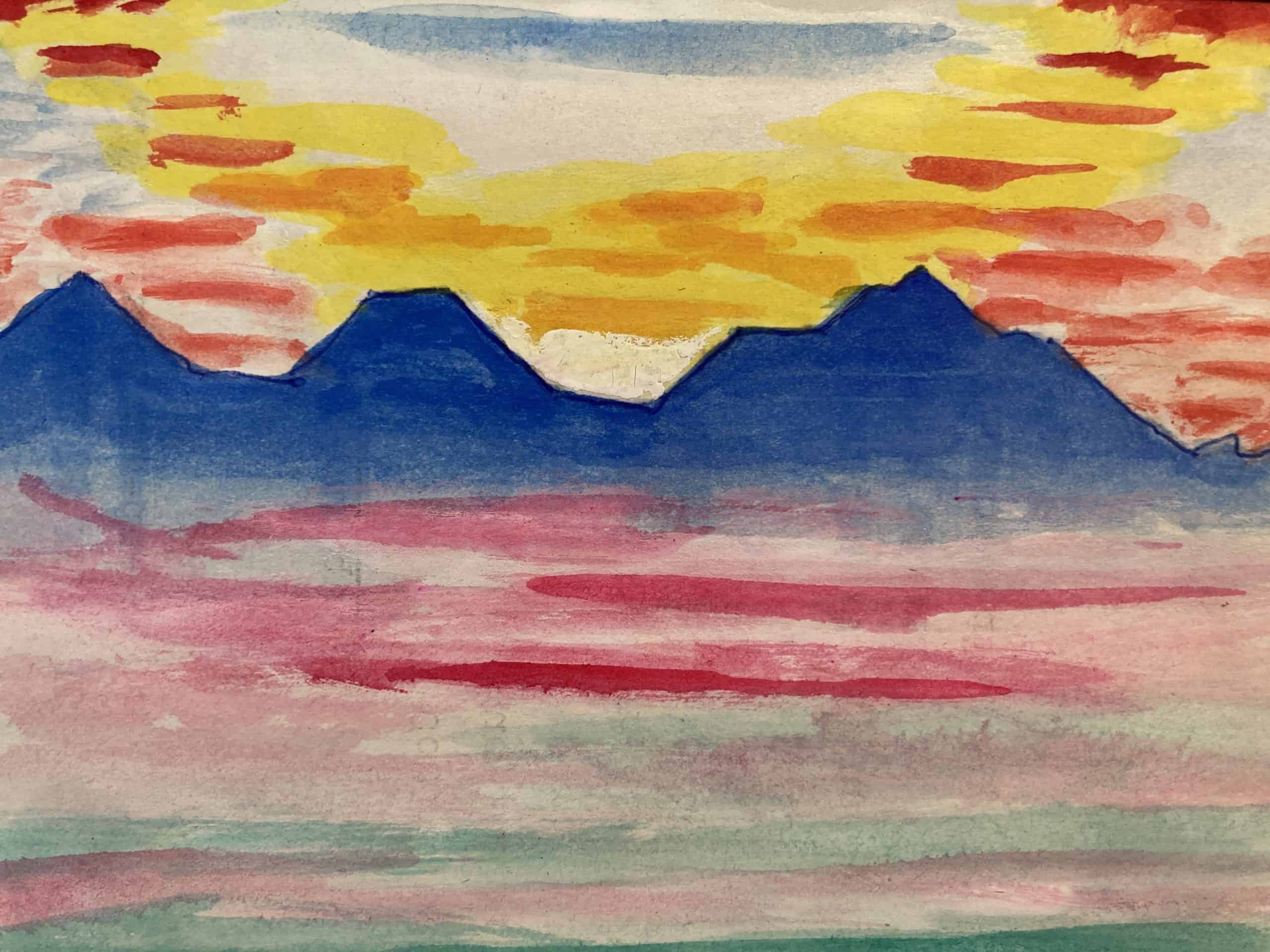 JM2128_Abstractlandscapewithbluemountain_1959_41x51cm